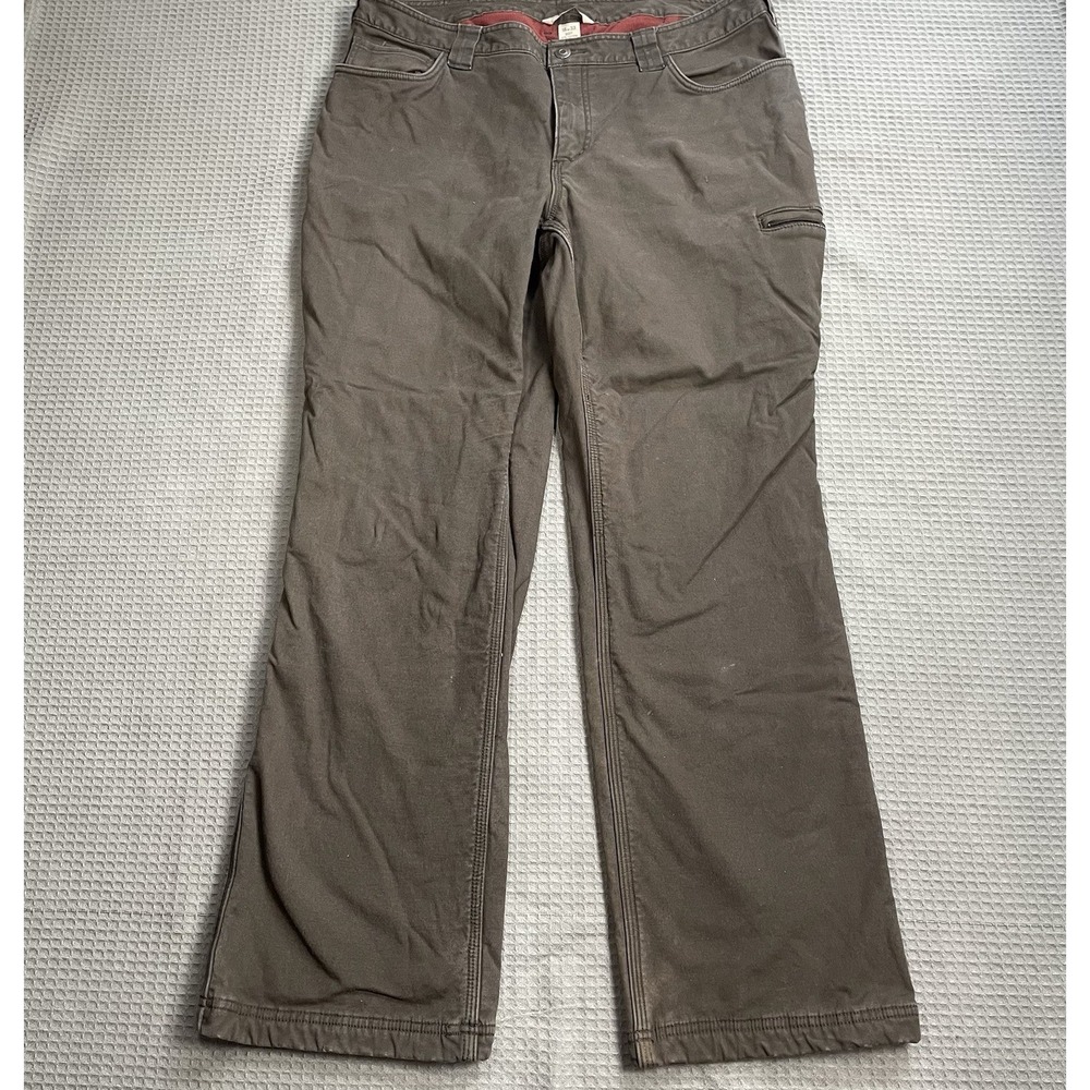 Duluth Flex Fire Hose Fleece Lined Pants 16 x 33 Womens Brown Stretch Winter